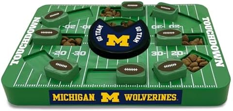 Pets First NCAA Michigan Large Puzzle Toy, Interactive Treat Toy for Dogs, Slow Feeding Toy, New Large Size