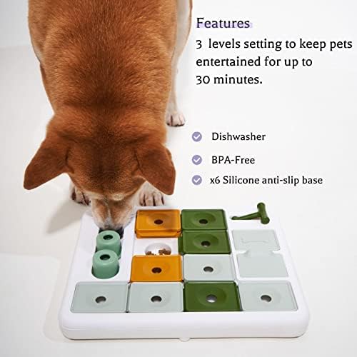 Barkwhiz Dog Puzzle Toy 3 Levels, Mental stimulating for Boredom and Smart Dogs, Treat Puzzle for All Breeds Dog