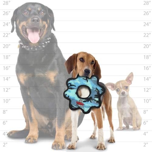 TUFFY® : Gear Ring Dog Toy: Ultra Durable Plush Toy with Multiple Layers & Reinforced Seams, Washable and Floats, Original Construction