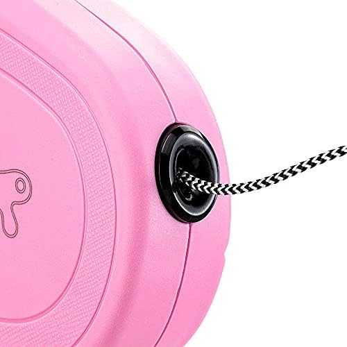 Ferplast Extendable Leash for Medium Dogs Flippy ONE Cord S, Retractable Cord 4,5 m, max 12 kg, Pink