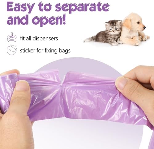 Dog Poop Bags Rolls: Large Leak Proof Hands Stay Clean Easy Tear 1140Count