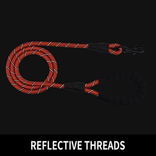 6FT Reflective Dog Leash with Padded Handle for All Dog Sizes.Red