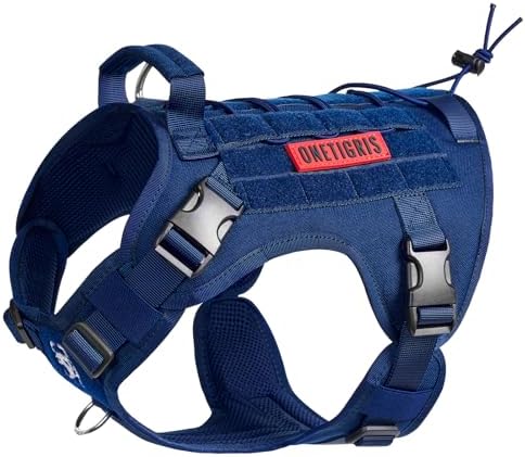 OneTigris Tactical Dog Harness No-Pull Service Vest for Medium Large Dogs