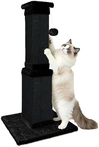 Cat Scratching Post for Indoor Cats, 32Inch Sisal Cat Scratcher