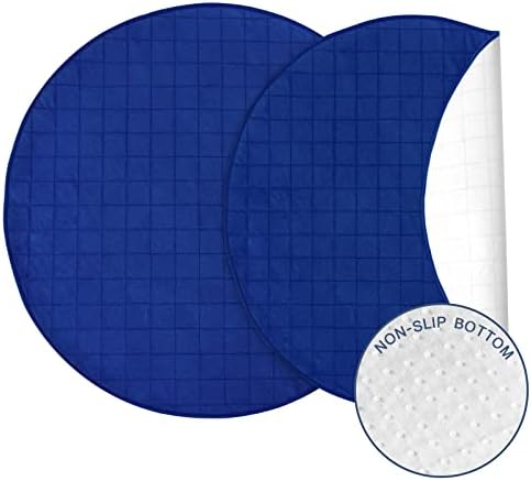 2 Pack Washable Pee Pads for Dogs, Reusable 36" Round Whelping Pads