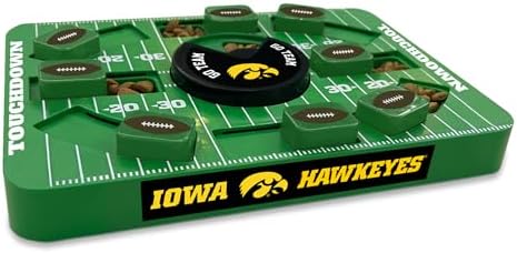 Pets First NCAA Iowa Large Puzzle Toy, Interactive Treat Toy for Dogs, Slow Feeding Toy, New Large Size