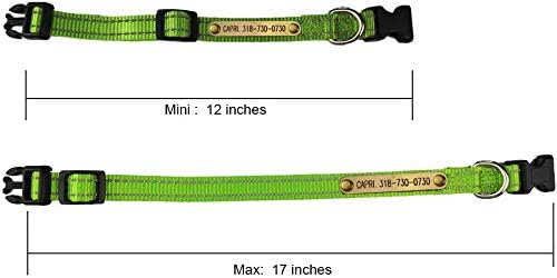 SINYUDUN Personalized Reflective Dog Collars with Customized ID Tags