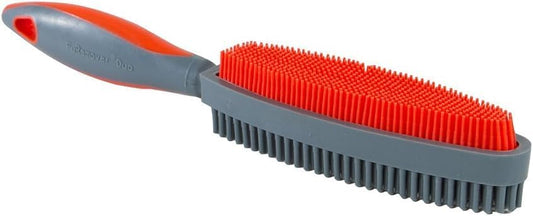 FURemover Duo Pet Hair Rubber Brush, Dual Sided to Easily Remove Fur & Lint from Clothing and Upholstery, Thick Bristles Groom Dogs and Cats, Easy to Clean, Colors May Vary (Pack of 12)