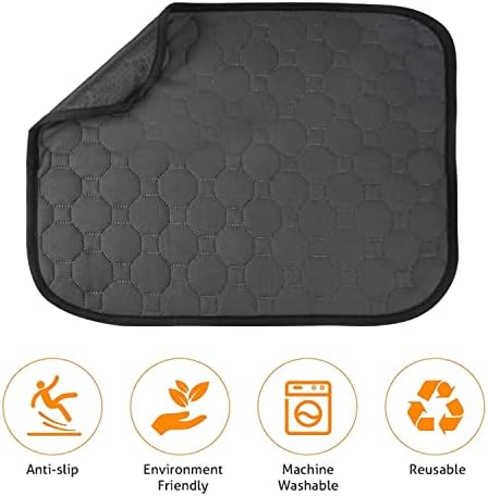 Pet Training Pads 2 Pack 26x40 Inch - 4-Layer Waterproof Non-Slip Dog Pee Pads ,Washable Reusable Absorbent Mats for Puppy/Senior Dog Crate, Bedding, Car Seat & Hardwood Floor (Beige & Gray)