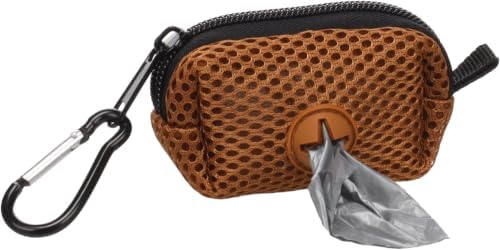 Flamingo Misha Poo Bag Dispenser - Brown | Stylish, Practical & Durable! - Includes Poop Bag