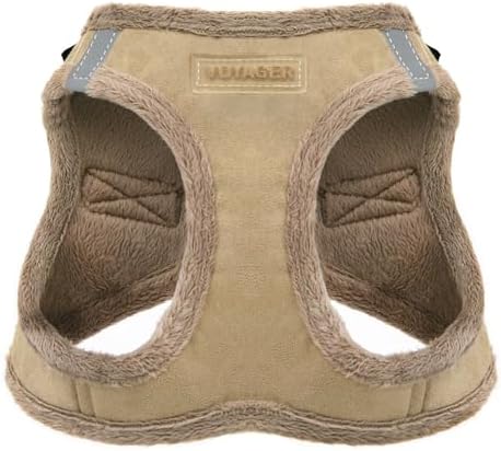Voyager Step-in Plush Dog Vest Harness -Latte Suede, Small