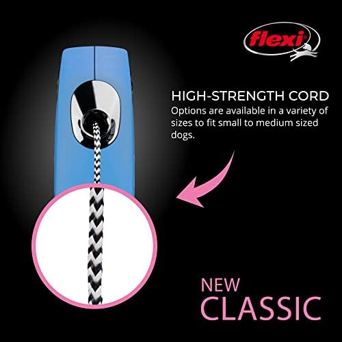 FLEXI® Classic Cord Retractable Dog Leash, Medium, 16 ft - Blue