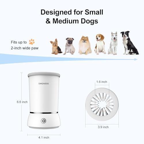DOGNESS Automatic Dog Paw Cleaner Cup Paw Washer for Small & Medium Dogs