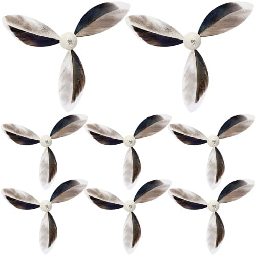 8 Pcs Cat Feather Propeller Toys Refills Replacement Propeller Interactive Cat Toy Refills Kittens Toy Feather Replacement Wand Teasers Attachments for Kittens Wand(Lovely)