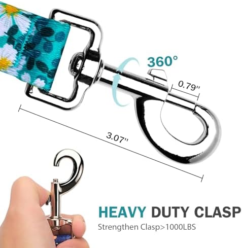Hikiko 6FT Dog Leash Padded Double Handle with Designed Pattern