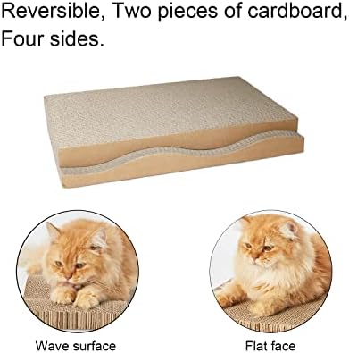 Cat Scratcher Pad Cardboard Scratch Box for Indoor Cats and Kittens