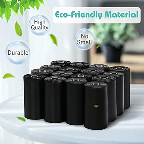 Dog Poop Bags, Dog Waste Bags [Extra Thick][Leak-Proof] Eco-Friendly 16 Rolls, 240 Bags Black