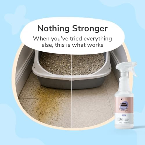 kin+kind Kitty Litter Box Odor Eliminator, Cat Pee Remover, Lavender, 32 oz