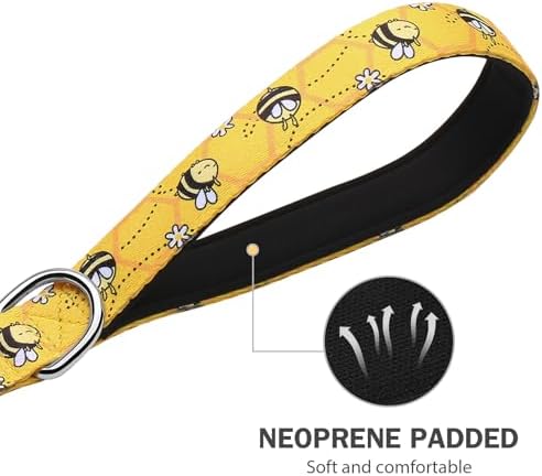Hikiko 6FT Dog Leash Padded Double Handle with Designed Pattern