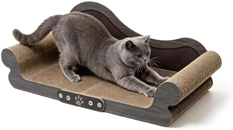 Extra Large Cat Scratcher Bed, Sofa Shaped Cardboard Couch