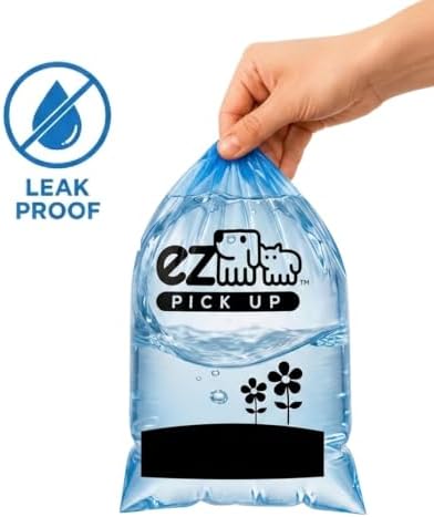900 Count Dog Waste Bags Poop Bag on Roll, Blue by EZ Pick Up