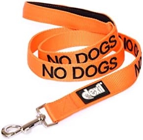 NO Dogs Orange Color Coded 2 4 6 Foot Padded Dog Leash (Not Good with Other Dogs) Prevents Accidents by Warning Others of Your Dog in Advance (6 Foot Leash)