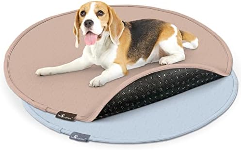 Paw Inspired Round Washable Pee Pads for Dogs, 36 Inch Size, 2 Pack