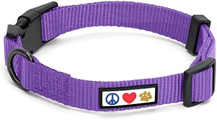 Pawtitas Dog Collar for Large Dogs Adjustable Dog Collar Heavy Duty Waterproof Collars for Dogs with Quick-Release Buckle - Purple Dog Collar for Large Breeds