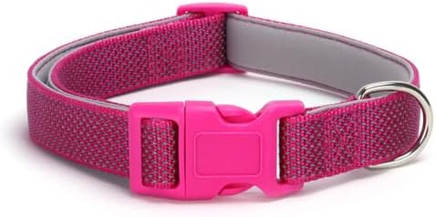 Reflective Nylon Padded Dog Collar with Quick Release Buckle
