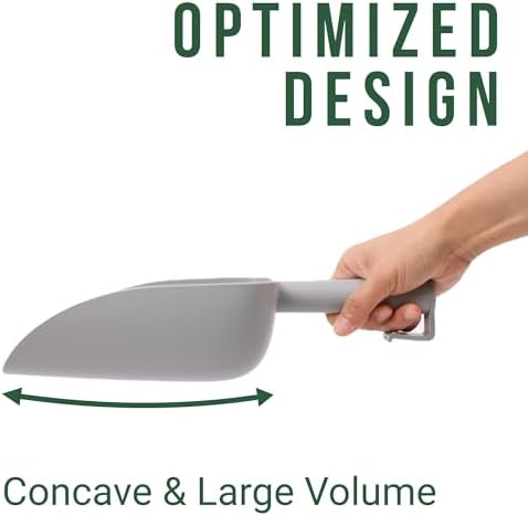 Extra Big Multipurpose Scoop– Solid Deep Scooper for Any Household – Disposing/Replacing Litter – Big Size Animal Pet Food Shovel – 44oz
