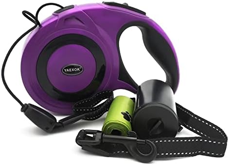 Heavy Duty Retractable Dog Leash 26ft,Pet Long Walking Leashes Leads for Small Medium Large Dogs Doggie Up to 110lbs (Purple)