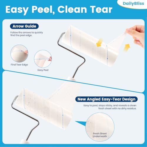 Extra Sticky Large Surface Lint Roller Refills, 500 Sheets