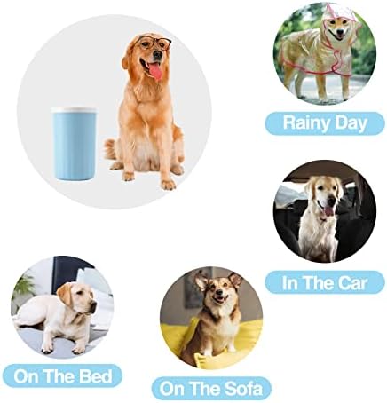 Dog Paw Washer, Dog Foot Cleaner, 2 In 1 Pet Foot Washing Cup, Brush Feet Cleaner for Large Dog