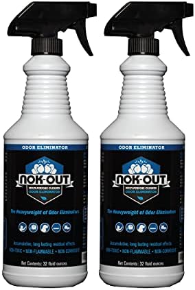NOK OUT Odor Remover, Pet Deodorizer and Cleaning Spray, Made in the USA, 32 Fluid Ounce Spray, 2-Pack