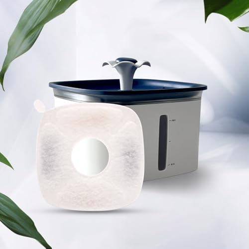 Pet Fountain Filters Compatible with 95Oz/2.8L Dog Water Fountain (12 Filters& 12 Sponges)