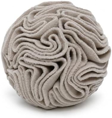 Light Brown Snuffle Ball for Dogs, Slow Feeder Mental Enrichment Toy for Small, Medium Dogs, Discreet Color Interactive Puzzle Game for Anxiety Relief & Indoor Fun, Machine Washable