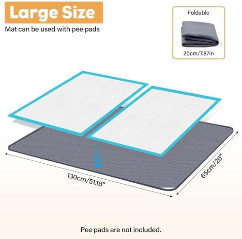 51" x26" Pee Pad Holder for Dogs Lanstics Puppy Pad Holder Grey