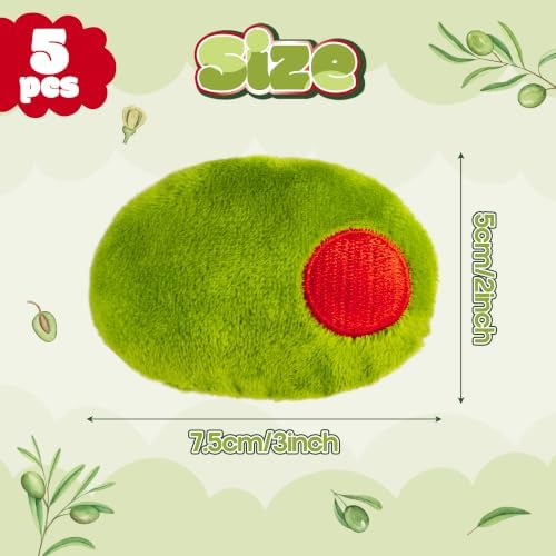 5Pcs Olive Catnip Crinkle Paper Sound Toys for Cat, Catmint Cat Toy Gift