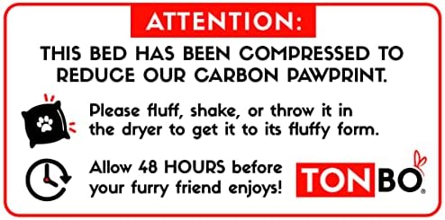 TONBO Soft Plush Small Cute and Cozy Nature Dog Cat Bed, Washer and Dryer Friendly (Paw)