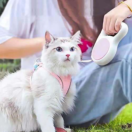 Lavender Purple Retractable Dog Leash 10 ft for Small and Medium Dogs and Cats, One Button Brake, Pause, Lock by LFCXHTY