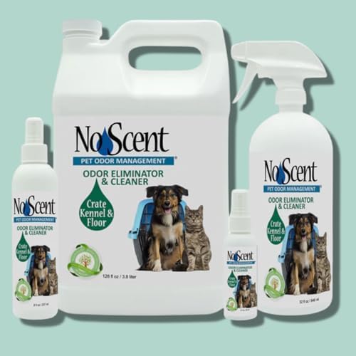 No Scent Crate Kennel & Floor Cleaner for Dog Run, Cat Carrier, Hard Surface Pet Odor & Stain Management (2 Fl Oz / 59 mL)