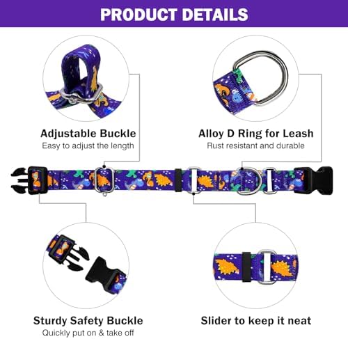 Hikiko Martingale Collar for Dogs with Special Pattern,Adjustable,S