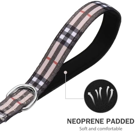 Hikiko 6FT Dog Leash Padded Double Handle with Designed Pattern