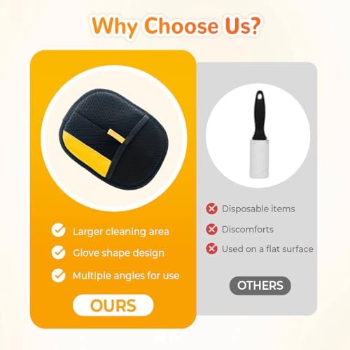 JUDUNA Pet Hair Remover Gloves, 2025 New Electrostatic Pet Hair Removal Gloves, Reusable Grooming Glove for Cats & Dogs