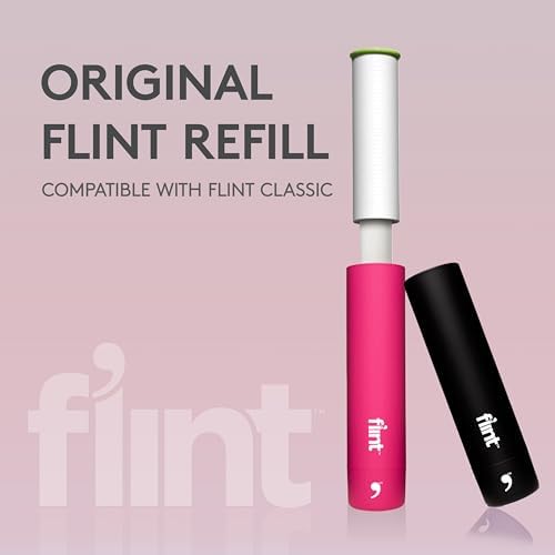 Flint Original Lint Roller Refill, Extra Sticky, Compatible with Flint Retractable Lint Roller, Lint Rollers for Pet Hair Extra Sticky Refill - Pack of 2