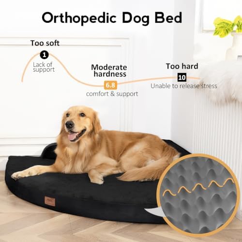 MEKIY Orthopedic Waterproof Dog Bed with Sides for Large Sizes Dogs