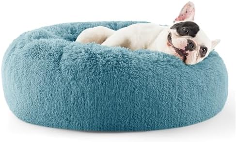 Bedsure Calming Small Dog Bed Donut Washable Cat＆Puppy Bed,23 inches