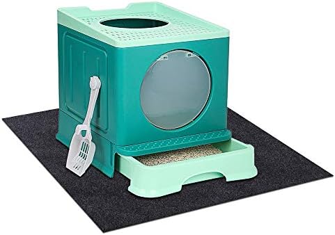 Under the Cat Litter Boxes Mat,Pee Mat,Absorbent Felt Fabric Material,Anti-slip Waterproof Layer,Reusable,Washable (Mat:24inches x 36inches)