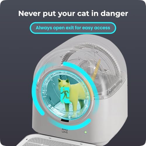 ABRCT L2 Automatic Self Cleaning Litter Box Smart Robot Odor Control Litter Box,Safety Sensors Anti-Pinch,with APP Control Deodorizer and Liner,Hands-Free for Multiple Cats,2026 Version (Gray)