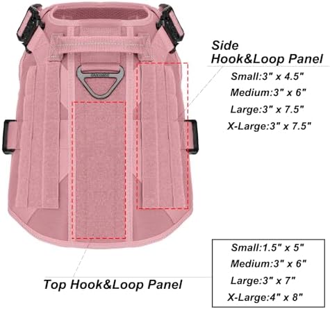 ICEFANG Tactical Dog Harness,for X-Large Dogs,Reflective No Pull Dog Vest